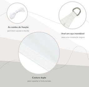 Vela de Sombra Triangular 5x5x5 m Toldo Vela de Poliéster com Proteção