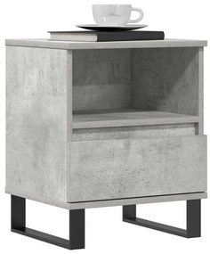 Mesa de cabeceira 40x35x50cm derivados madeira cinzento cimento