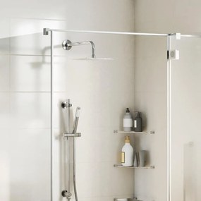 vidaXL Cabeça de chuveiro quadrada em aço inoxidável 304 25x25 cm