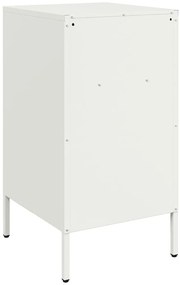 Mesas de cabeceira 2 pcs 36x39x68 cm aço branco