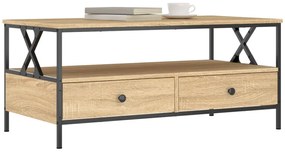 Mesa de centro 100x51x45 cm derivados madeira carvalho sonoma