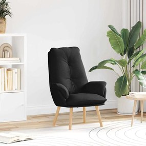 vidaXL Poltrona Relaxante em Tecido Preto