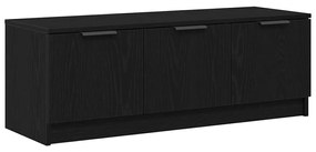 Armário para TV vidaXL Preto Carvalho 102x35x36,5 cm Madeira Engineere