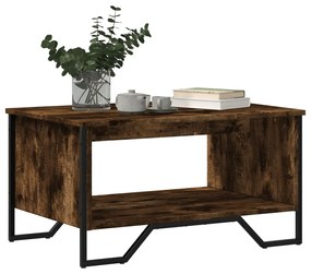Mesa de centro 75x51x40 cm derivados de madeira carvalho fumado