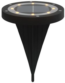 Luzes solares para exterior com espigões 12 pcs branco quente