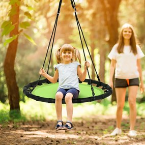 Baloiço Infantil Crianças redondo 100 cm com Altura ajustável 100-160 cm para Jardim e Árvores e Verde