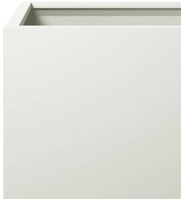 Vaso/floreira de jardim 2 pcs 40x40x40 cm aço branco