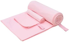 vidaXL Conjunto de Toalhas Esportivas 2 pcs Rosa tecido