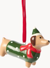 Ornamentos de Natal em porcelana Oliver, conjunto de 2
