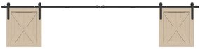 Kit para armário deslizante aço carbono 244 cm