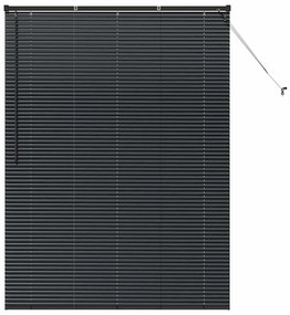 Persiana de Janela com cortinas Outros Manual Preto 135 x 175 cm Alumí