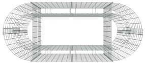 Canteiro elevado/cesto gabião 120x50x100 cm ferro galvanizado