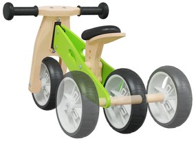 Bicicleta de equilíbrio p/ crianças 2 em 1 verde