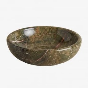 Lavabo Redondo Ø40 Cm Em Pedra Natural Eskel Mármore Verde Forest - Sklum