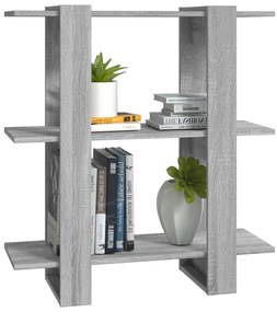Estante/divisória 80x30x87 cm cor sonoma cinza