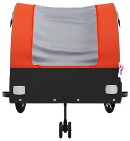 Reboque para bicicleta 45 kg ferro preto e laranja