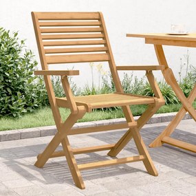 vidaXL Cadeiras jardim dobráveis 4 pcs 54,5x61,5x86,5 cm acácia maciça