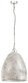 Candeeiro suspenso industrial redondo 25 W 42 cm E27 prateado