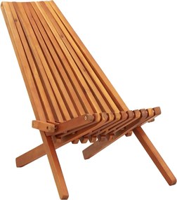 vidaXL Cadeira lounge de exterior dobrável madeira de acácia maciça
