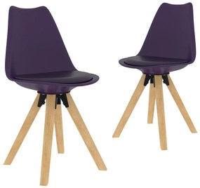 vidaXL Cadeiras de jantar 2 pcs lilás