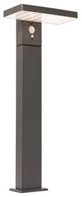 Bollard externo cinza escuro 50 cm incl. LED e solar - Sunnie Moderno