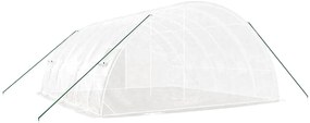 Estufa com estrutura de aço 36 m² 6x6x2,85 m branco