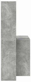 Mesa Cinzento cimento 138.5 x 55 x 143 cm Madeira processada