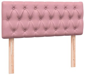 Cama com molas/colchão 120x220 cm veludo rosa