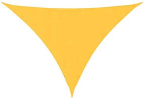 Para-sol estilo vela tecido oxford triangular 4x5x6,4 m amarelo