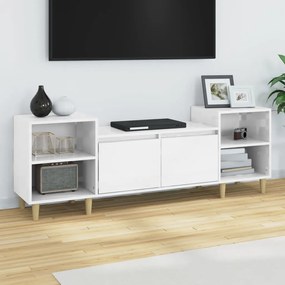 Móvel de TV Malva de 160 cm - Branco Brilhante - Design Moderno