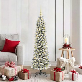 vidaXL Árvore de Natal Artificial Branco 150 cm PVC, Metal e Plástico