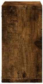 Armário de parede 60x16x30 cm deriv. madeira carvalho fumado