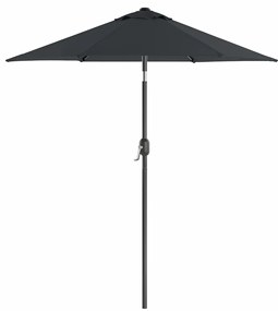 Guarda-sol Ø 200 cm com inclinação proteção UPF 50+ Cinzento