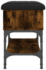 Banco sapateira 62x32x45 cm derivados madeira carvalho fumado