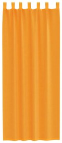 Cortinas de voile com laços 2 pcs laranja 140x260 cm