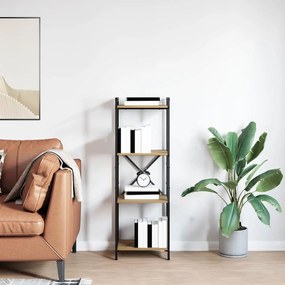 Estante carvalho artisiano 40 x 30 x 118 cm Madeira e Aço