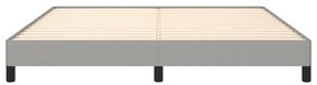Estrutura de cama sem colchão 180x200 cm tecido cinzento-claro