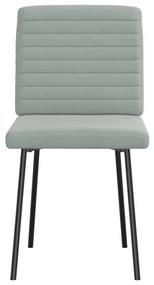 Cadeiras de jantar 2 pcs veludo cinzento-claro
