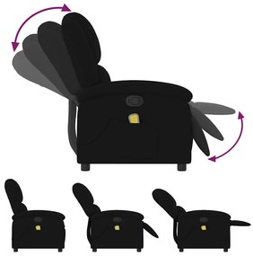 Poltrona de massagens reclinável veludo preto