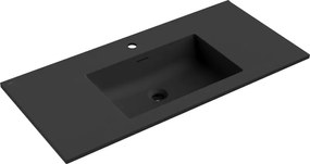 Mexen Otis lavatório embutido em bancada 101 x 46,5 cm, preto mate - 25181071