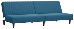 2 pcs conjunto de sofás veludo azul