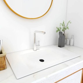 146517 vidaXL Lavatório de embutir 800x460x130 mm SMC branco
