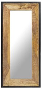 vidaXL Espelho 110x50 cm madeira de mangueira maciça