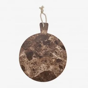 Tábua Redonda Para Servir Ø20 Cm Em Mármore Calven Mármore Castanho Emperador - Sklum