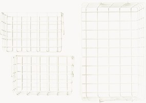 Cestos em metal Mustard Made, conjunto de 3