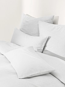 Capa de edredão em flanela com riscas finas Javon