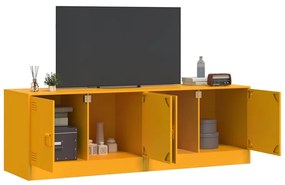 Móveis de TV 2 pcs 67x39x44 cm aço amarelo mostarda