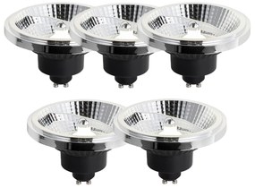 Conjunto de 5 Lâmpada LED regulável GU10 111mm 10,5W 770LM 4000K