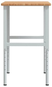 Bancada retangular 100x60x(71,5-98) cm carvalho castanho-claro