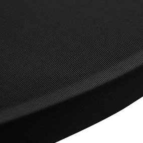 Capa para mesa de pé elástica Ø70 cm 4 pcs preto